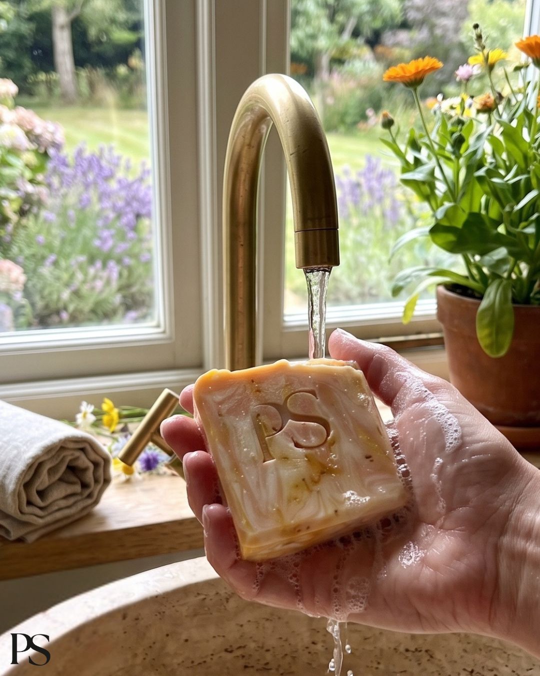 Colourful Calendula Wildflower Soap