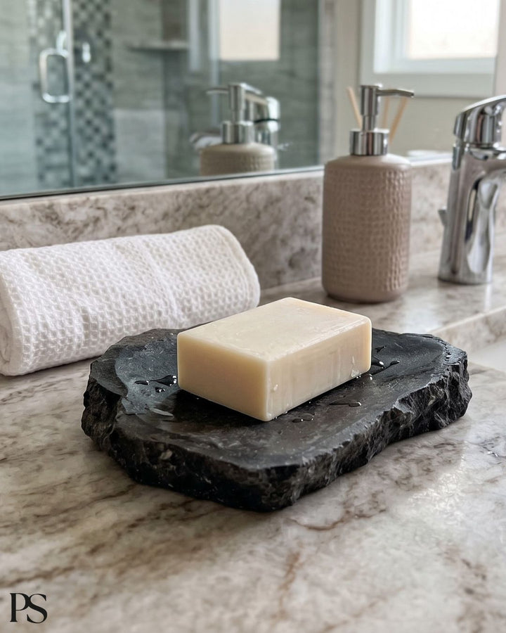 Natural Grey Marble Soap Dish