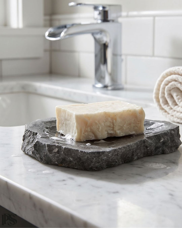 Natural Grey Marble Soap Dish